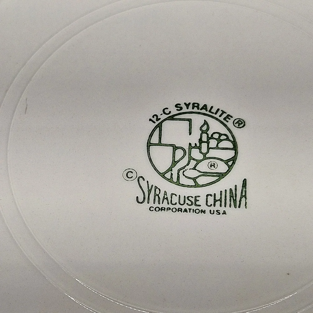 Syracuse China Syralite White Dinner Plates Set of 2 Round USA Restaurant Ware